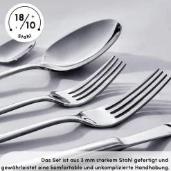 Karaca Carmelo Premium mit Boxed Besteckset, 91 Teilig Farblös Clearance