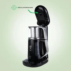 Karaca Caysever Robotea Teemaschine und Wasserkocher Chrom Schwarz Chrom Hot