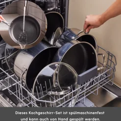 Karaca Ceramica Steel 3Ply Edelstahl-Kochgeschirr-Set Sılber03 Hot