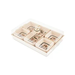 Karaca Clara 7-teiliges Keramik-Frühstücksset, Mehrfarbig New
