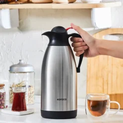 Karaca Clark Teekanne-Thermoskanne, 2,5 L, Inox New