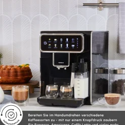 Karaca Coffeemaestro Vollautomatische Espressomaschine Schwarz New