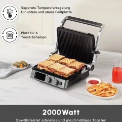 Karaca Compact Stahl Sear und Grill 2008 Grillen und Toaster Inox Outlet