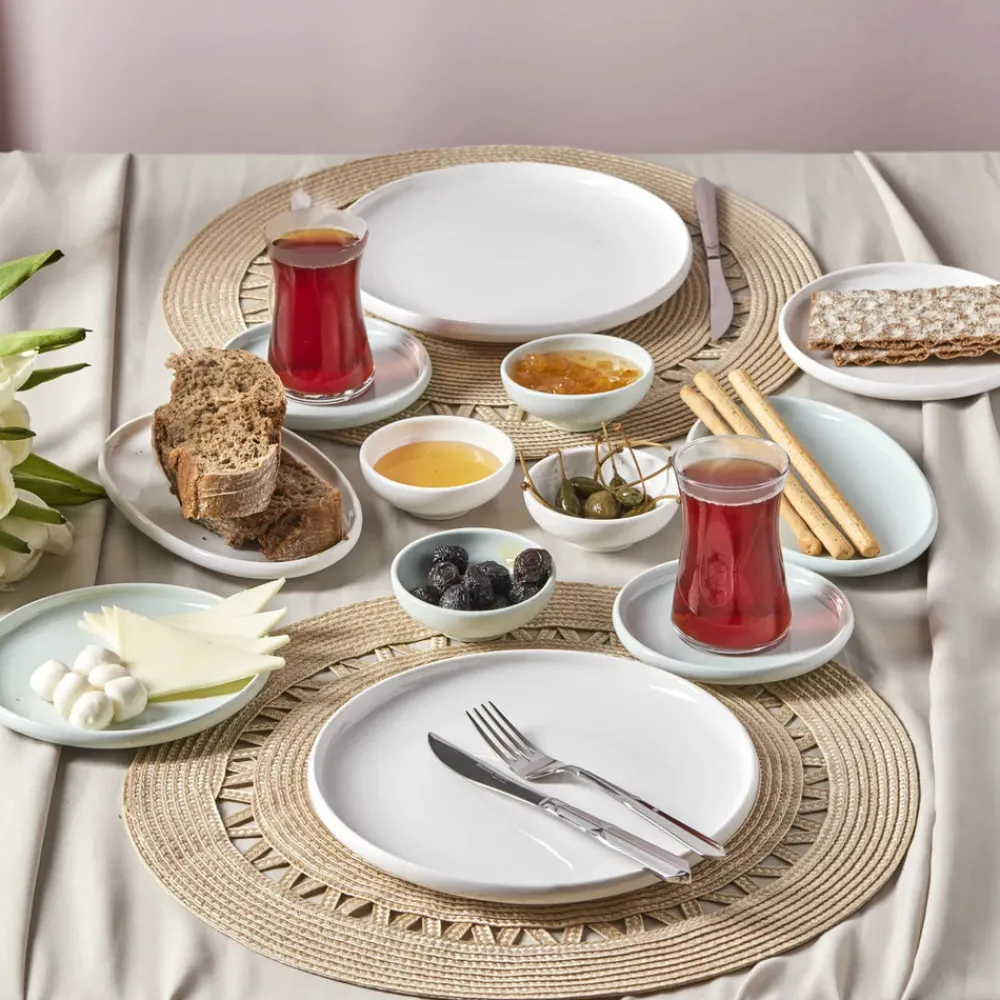 Karaca Cordelia Mint Porzellan 26 Stück Frühstück/Service Set 6 Personen Mınze Discount