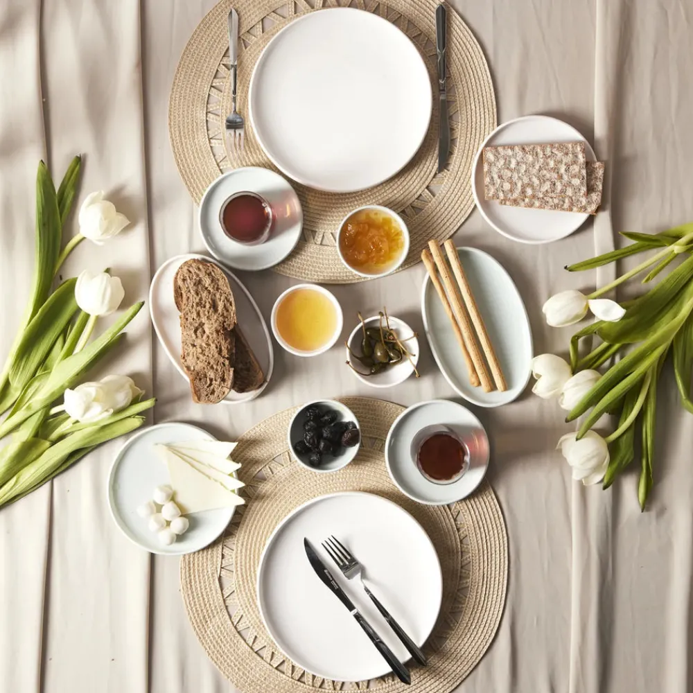 Karaca Cordelia Mint Porzellan 26 Stück Frühstück/Service Set 6 Personen Mınze Discount