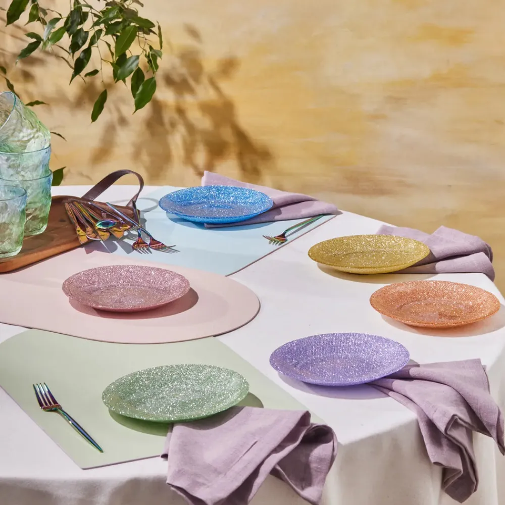 Karaca Cotton Colored Silvery für 6 Personen Dessert Set, 6 Teilig Multıfarben Best