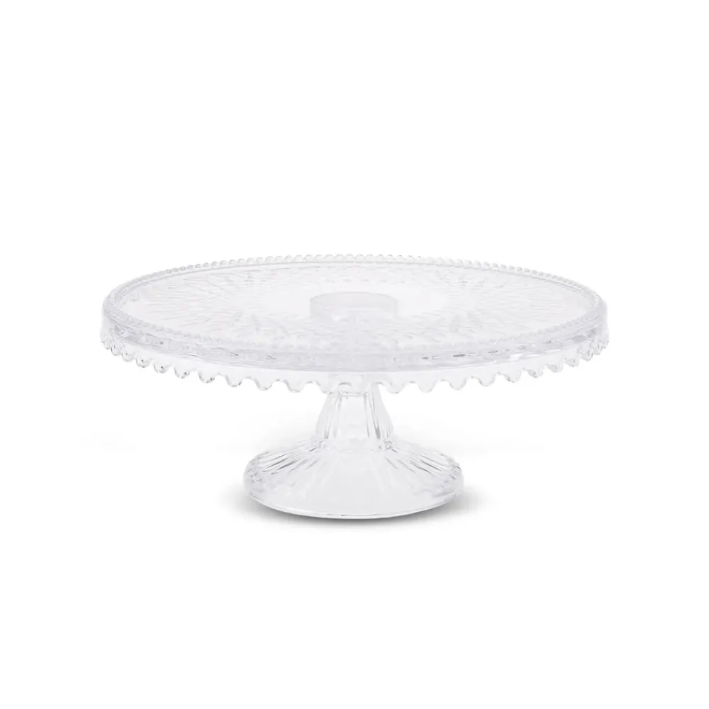 Karaca Crystal Dekorativer Kuchenständer 28x11 cm Farblös Hot