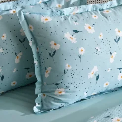 Karaca Daisy 100% Baumwolle Doppelbett Deckenbezug Set, Mint Outlet