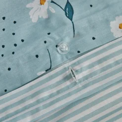 Karaca Daisy 100% Baumwolle Einzelbett Bettwäsche Set, Mint Online