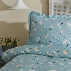 Karaca Daisy 100% Baumwolle Einzelbett Piké-Set, Mint Sale