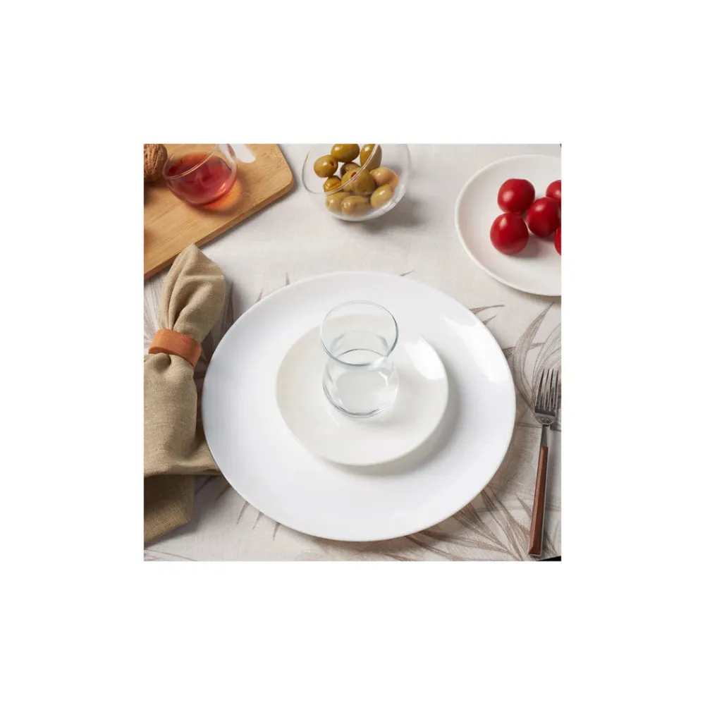 Karaca Darcy White for 6 Personen Frühstücksset und Servierschalen, 26 Teilig Weıß01 Clearance