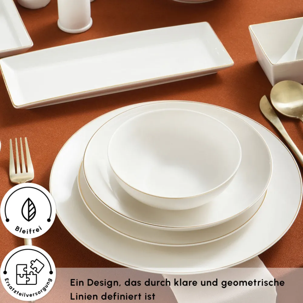 Karaca Donatella 70-Teiliges Tafelsservice Für 12 Personen – New Bone Sale