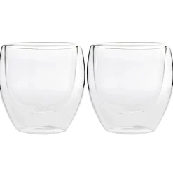 Karaca Doppelwand Borosilikat Glas Cappuccinotassen Set für 2 Personen Farblös Outlet