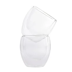 Karaca Doppelwand Borosilikat Glas Cappuccinotassen Set für 2 Personen Farblös Outlet