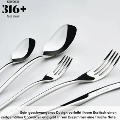 Karaca Dora 316+ Premium 84 Teiliges Für 12 Personen Besteck Set Platın Online