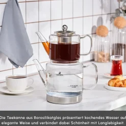 Karaca Dora Glas-Teekanne XL Farblös Discount
