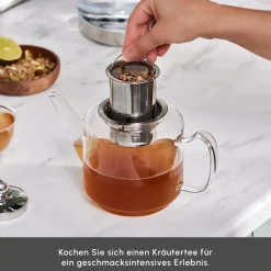 Karaca Dora Glas-Teekanne XL Farblös Discount