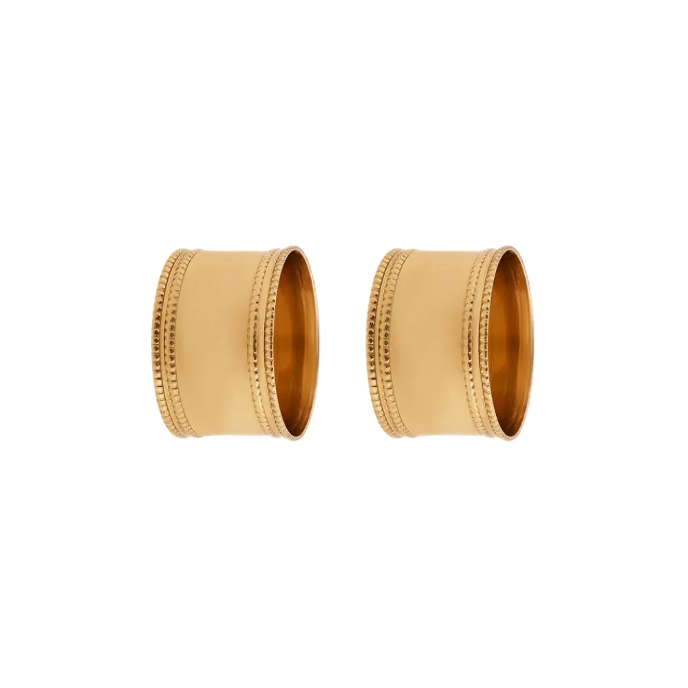 Karaca Dots 2-teiliges Serviettenring Gold
