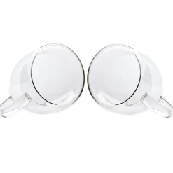 Karaca Double Wall Borosilikat Glas Tassenset für 2 Personen 150 ml with Handle Farblös Discount