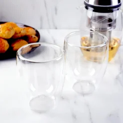 Karaca Double Wall Borosilikat Glas Tasse 2er Set 300 ml Farblös Outlet
