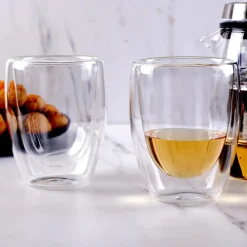Karaca Double Wall Borosilikat Glas Tasse 2er Set 300 ml Farblös Outlet