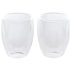 Karaca Double Wall Borosilikat Glas Tasse 2er Set 300 ml Farblös Outlet