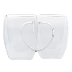 Karaca Double Wall Borosilikat Glas Tassenet für 2 Personen 300 ml Farblös Outlet