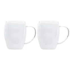 Karaca Double Wall Borosilikat Glas Tassenet für 2 Personen 300 ml Farblös Outlet