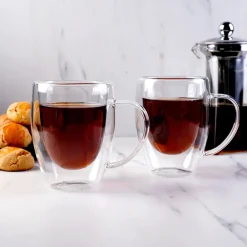 Karaca Double Wall Borosilikat Glas Tassenet für 2 Personen 300 ml Farblös Outlet