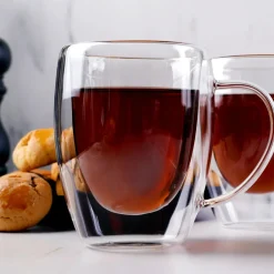 Karaca Double Wall Borosilikat Glas Tassenet für 2 Personen 300 ml Farblös Outlet