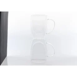 Karaca Double Wall Borosilikat Glas Tassenet für 2 Personen 300 ml Farblös Outlet