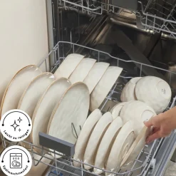 Karaca Earth Collection Aria 55-teiliges Tafelservice für 12 Personen Beige Beıge01 Hot