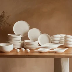Karaca Earth Collection Clay 55-teiliges 12 Personen Geschirrset Weıß01 Hot