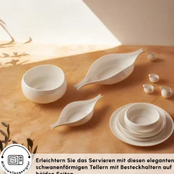 Karaca Earth Collection Clay 55-teiliges 12 Personen Geschirrset Weıß01 Hot