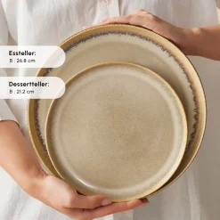 Karaca Earth Collection Earthy Light Reactive 52-Teiliges 12-Personen Geschirrset Multıfarben Discount