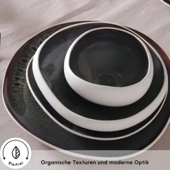 Karaca Earth Collection Galactic 55-teiliges Tafelservice für 12 Personen – Weiß Beyaz New