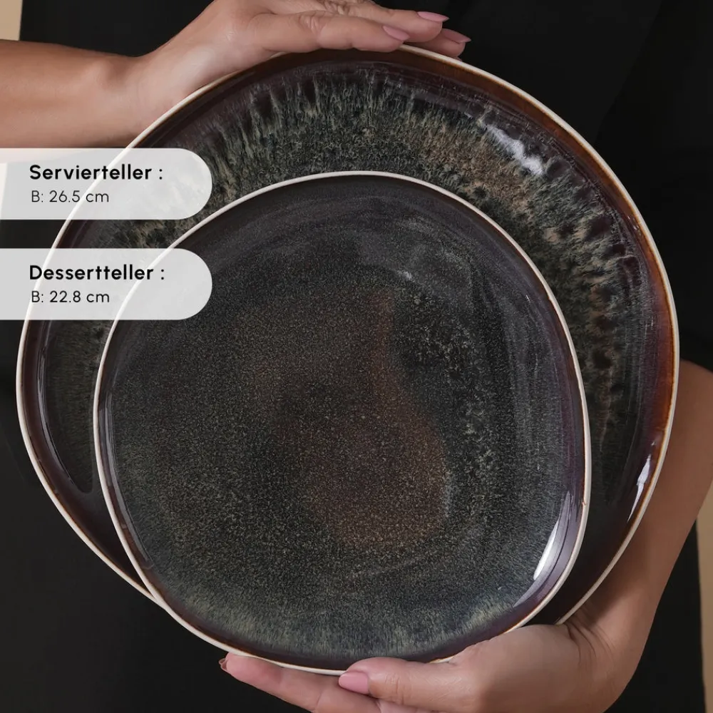 Karaca Earth Collection Galactic 55-teiliges Tafelservice für 12 Personen – Weiß Beyaz New