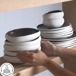 Karaca Earth Collection Galactic 55-teiliges Tafelservice für 12 Personen – Weiß Beyaz New