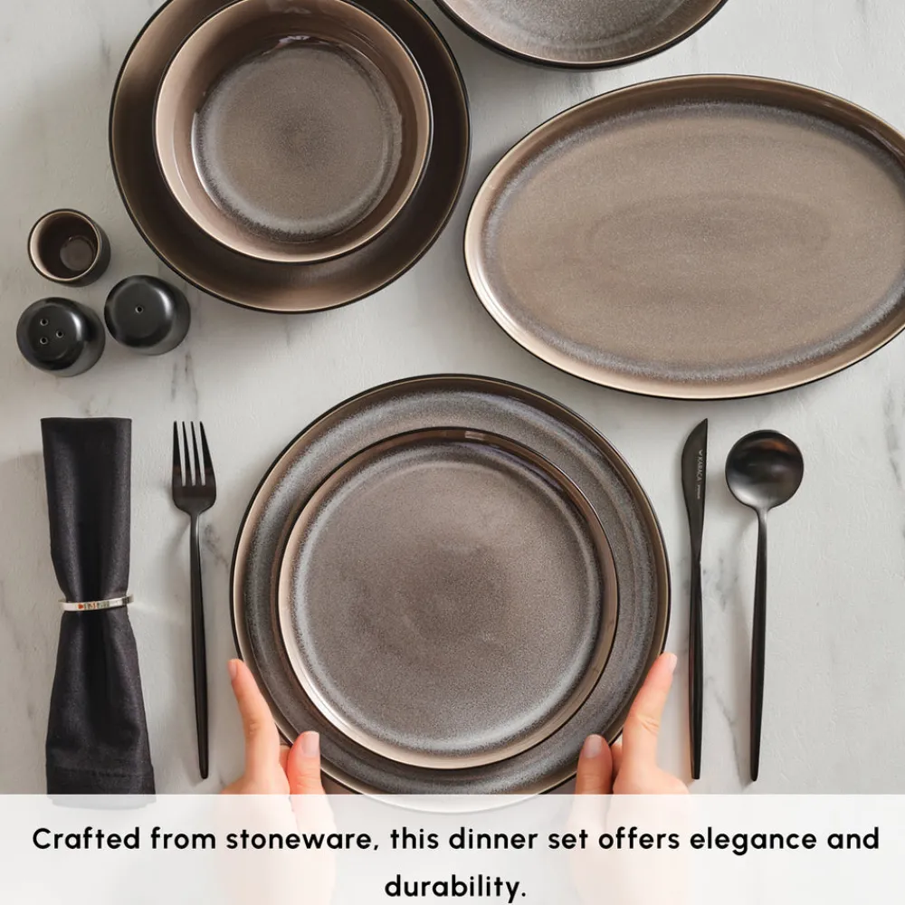 Karaca Earth Collection Mercure 59-Teiliges 12-Personen Geschirrset Multıfarben Online
