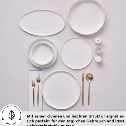 Karaca Earth Collection Matte Glaze 55-teiliges 12-Personen Geschirrset Weıß01 Clearance