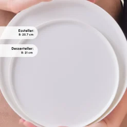 Karaca Earth Collection Matte Glaze 55-teiliges 12-Personen Geschirrset Weıß01 Clearance