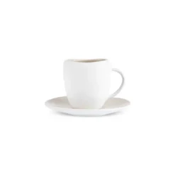 Karaca Earth Collection New Cupid Reactive Glaze Espresso Türkischer Kaffeetassen-Set, 90 ml, Für 1 Person, Beige-Weiß BEIGE WEISS Sale
