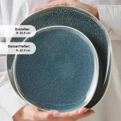 Karaca Earth Collection New Galactic Oscar Reactive Glaze 55-teiliges Tafelset für 12 Personen, Multi Multıcolor Online