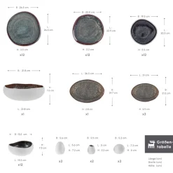 Karaca Earth Collection New Galactic Weiß 59-Teiliges 12-Personen Geschirrset Weıß01