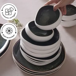 Karaca Earth Collection New Galactic Weiß 59-Teiliges 12-Personen Geschirrset Weıß01