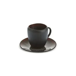 Karaca Earth Collection New Galactic, 2-teiliges Kaffeetassen-Set für 1 Personen, 100ML, Schwarz New