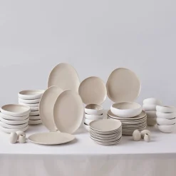 Karaca Earth Collection New Cupid 59-Teiliges 12-Personen Geschirrset Creme01