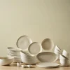 Karaca Earth Collection Rise 55-teiliges Tafelservice für 12 Personen, Cream Online