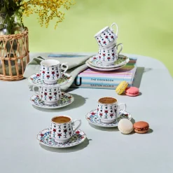 Karaca Ebruli 90 ml 6-teiliges Kaffeetassenset, Mehrfarbig Multıfarben Sale