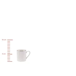 Karaca Elda 12 teiliges Kaffeetassen Set für 6 Personen Weıß01 Sale